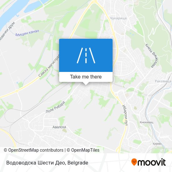 Водоводска Шести Део map