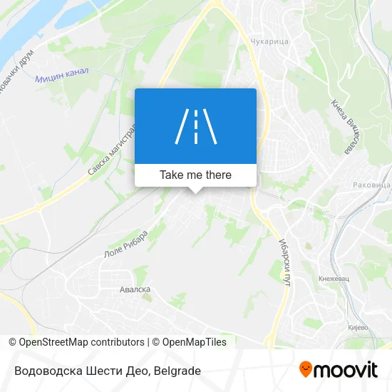 Водоводска Шести Део map