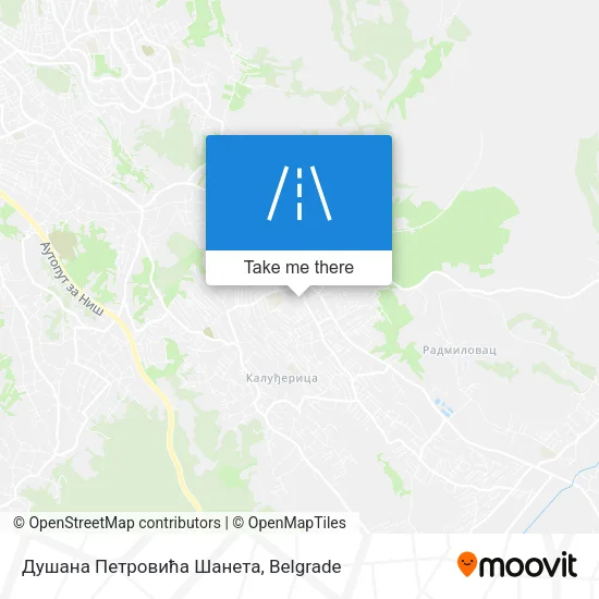Душана Петровића Шанета map