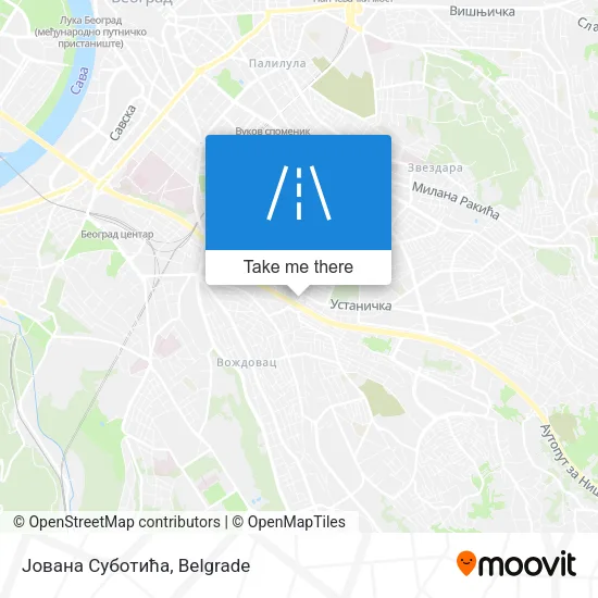Јована Суботића map