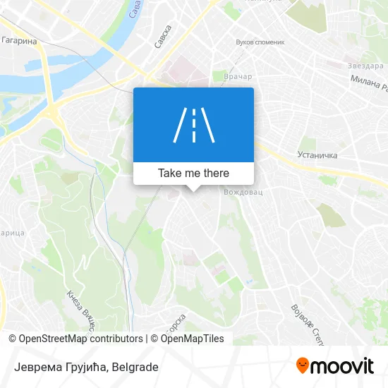 Јеврема Грујића map