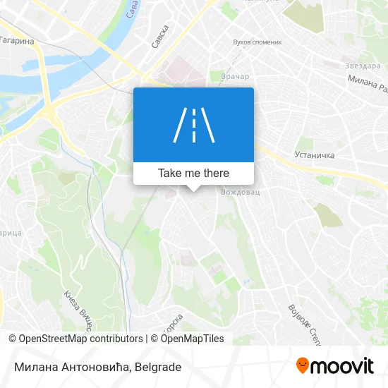 Милана Антоновића map