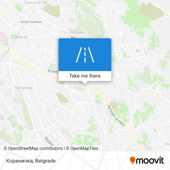 Кореничка map
