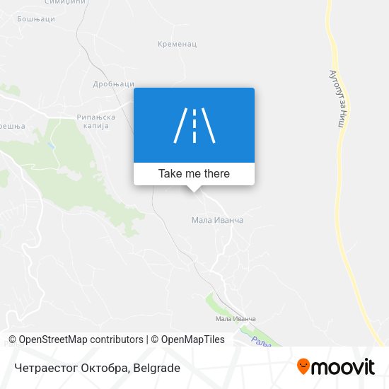 Четраестог Октобра map