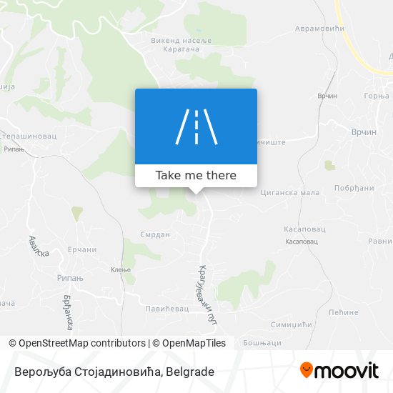 Верољуба Стојадиновића map