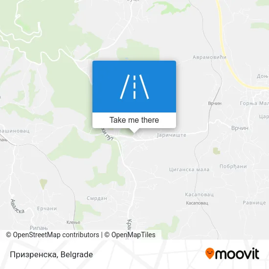 Призренска map