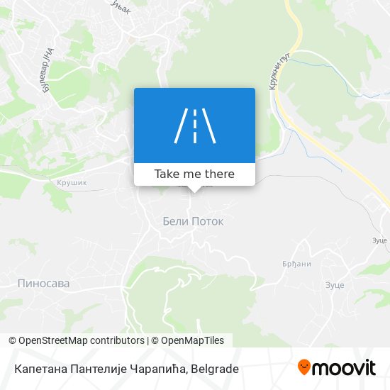 Капетана Пантелије Чарапића map