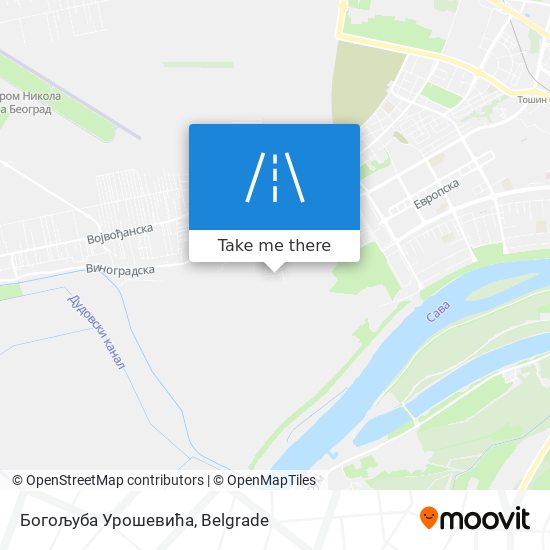 Богољуба Урошевића map