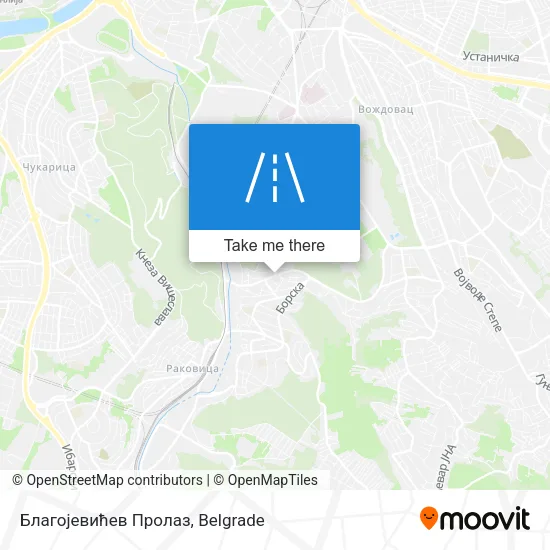 Благојевићев Пролаз map
