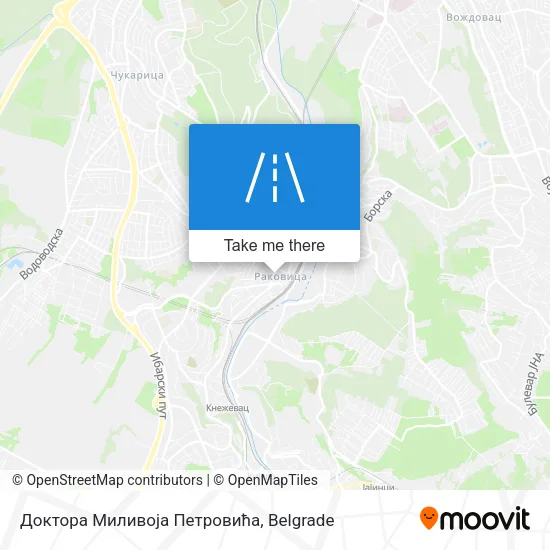 Доктора Миливоја Петровића map