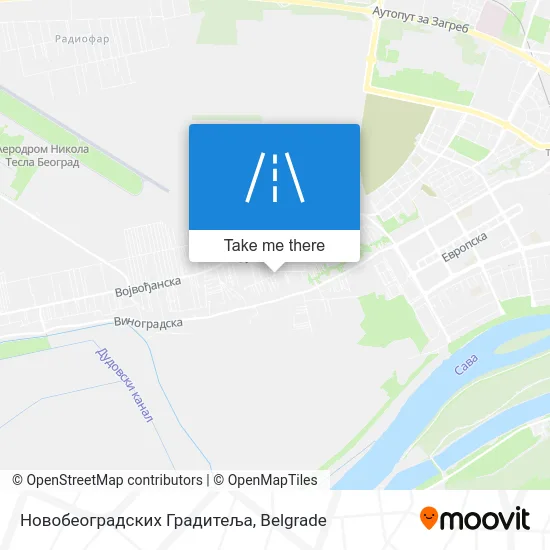 Новобеоградских Градитеља map