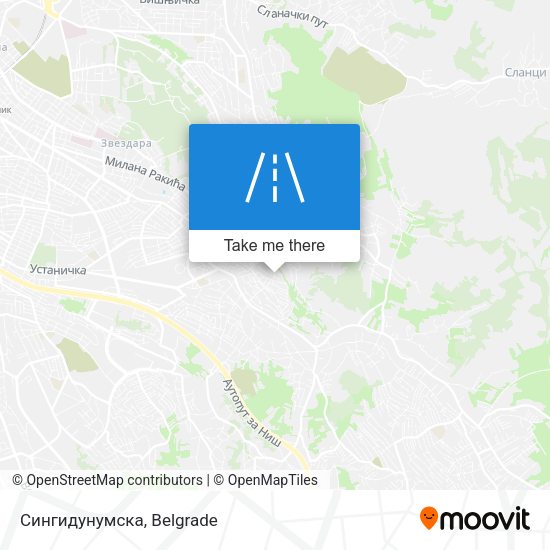Сингидунумска map