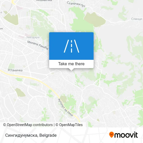 Сингидунумска map