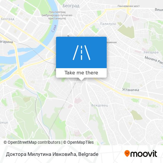 Доктора Милутина Ивковића map