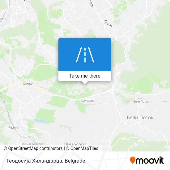 Теодосија Хиландарца map