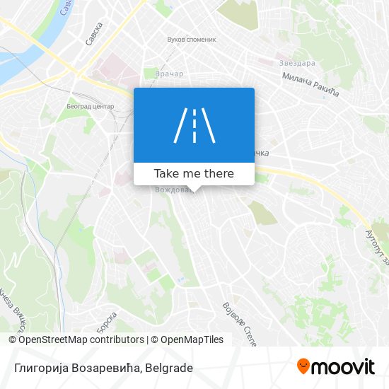 Глигорија Возаревића map