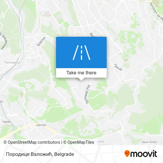 Породице Валожић map