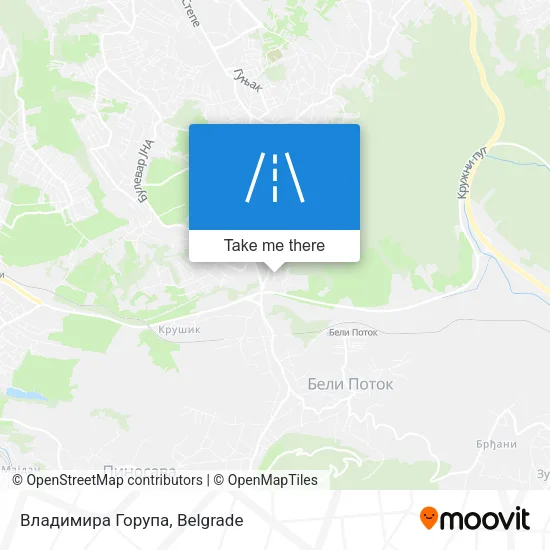 Владимира Горупа map