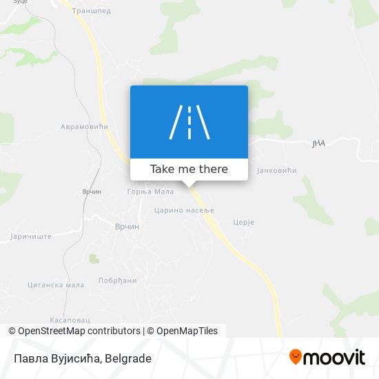 Павла Вујисића map