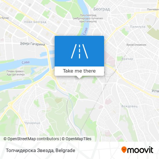 Топчидерска Звезда map