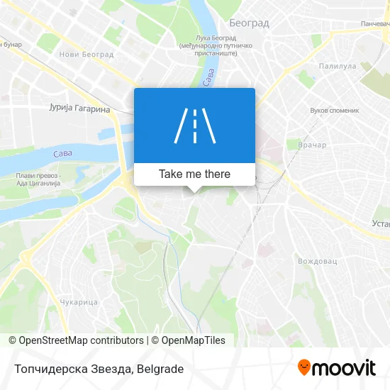 Топчидерска Звезда map