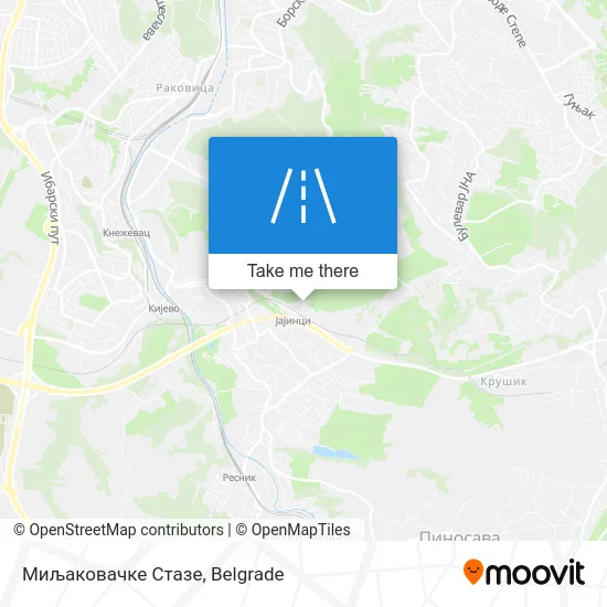 Миљаковачке Стазе map