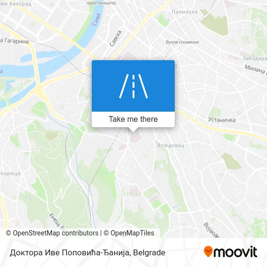 Доктора Иве Поповића-Ђанија map