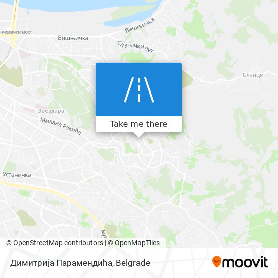 Димитрија Парамендића map