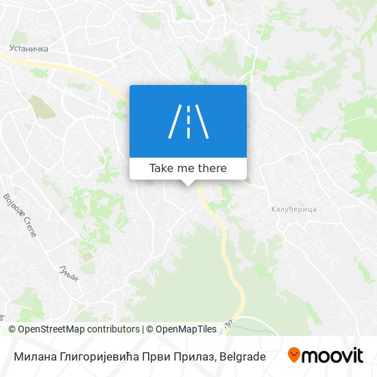 Милана Глигоријевића Први Прилаз map