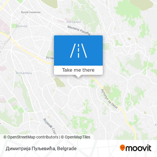 Димитрија Пуљевића map