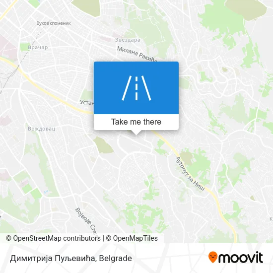 Димитрија Пуљевића map