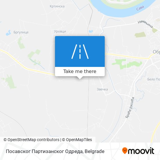 Посавског Партизанског Одреда map