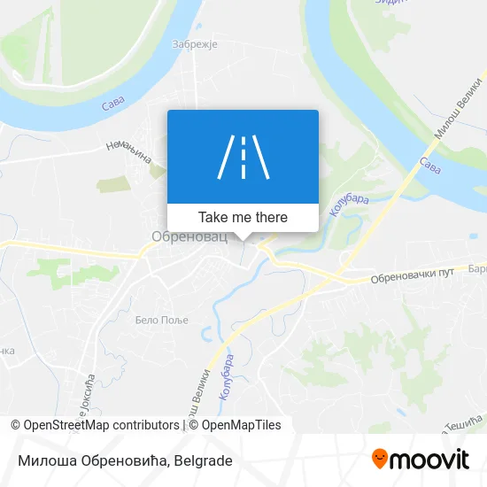 Милоша Обреновића map