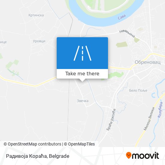 Радивоја Кораћа map