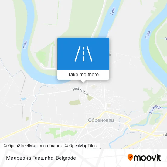 Милована Глишића map