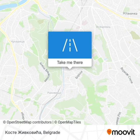 Косте Живковића map