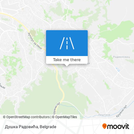 Душка Радовића map