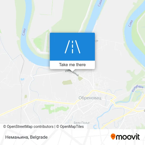 Немањина map