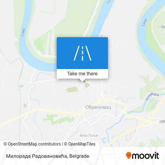 Милорада Радовановића map