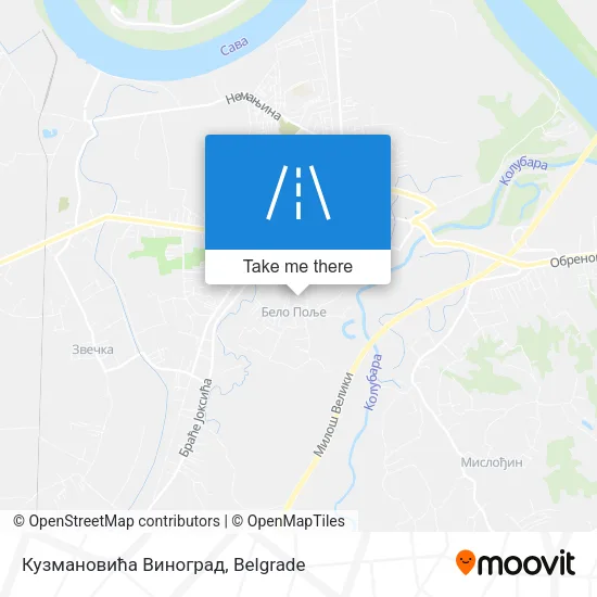 Кузмановића Виноград map