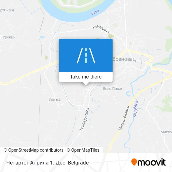 Четвртог Априла 1. Део map