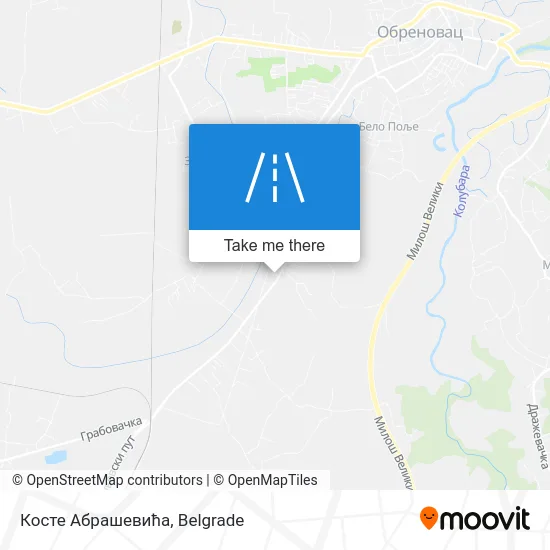 Косте Абрашевића map