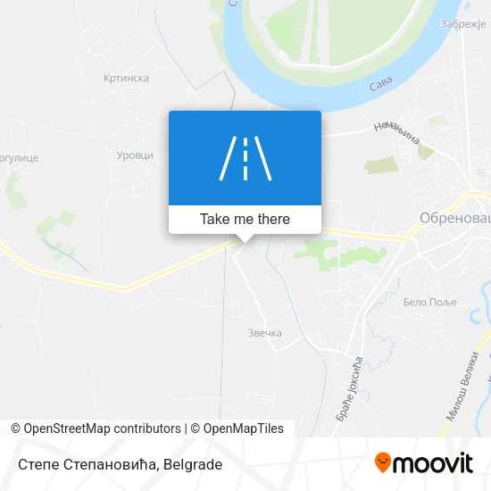 Степе Степановића map