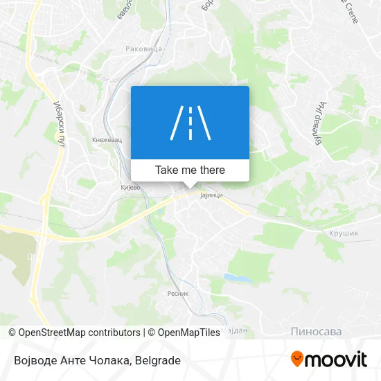 Војводе Анте Чолака map