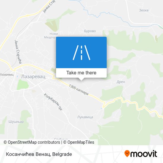 Косанчићев Венац map