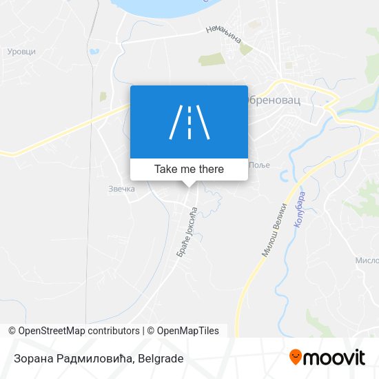 Зорана Радмиловића map