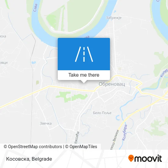 Косовска map