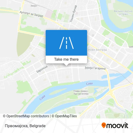 Првомајска map