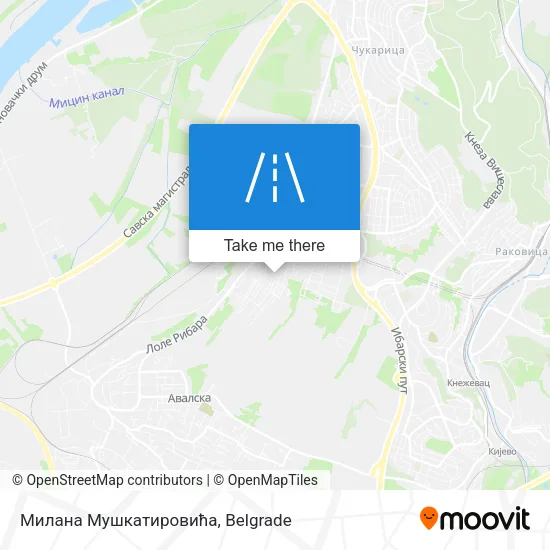 Милана Мушкатировића map