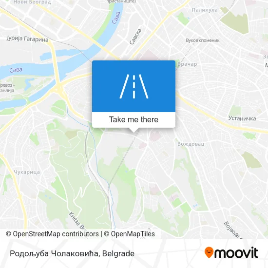 Родољуба Чолаковића map